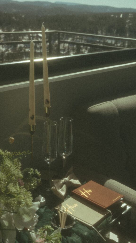 Wedding Details, Vow Books, Champagne Flutes