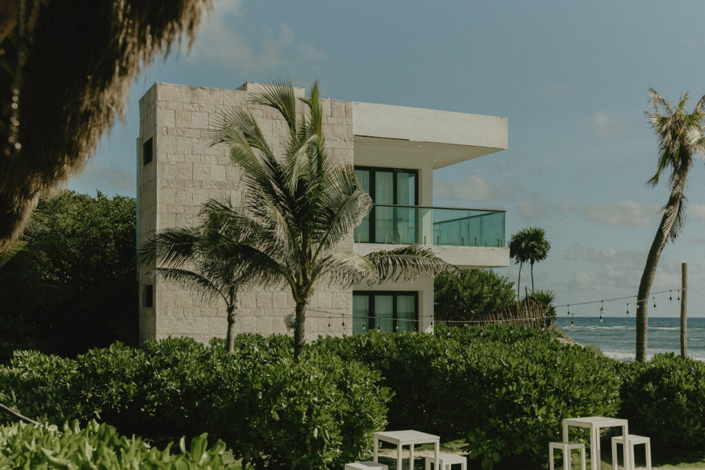 modern beachfront villa Blue Venado Seaside Cancun wedding venue