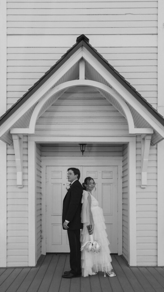 intimate couple portrait historic church amarillo texas elopement
